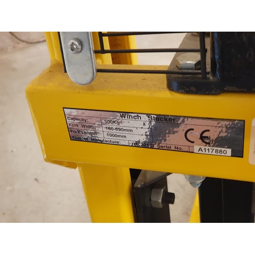 41 - A TotalLifter Winch Stacker – Serial No. A117880 – Capacity 500kg (Sold as Seen – Untested with Weig... 