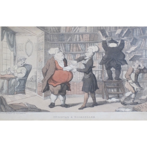 412 - A Collection of framed engravings and prints, after Rowlandson, Cruikshank and others, some unframed... 