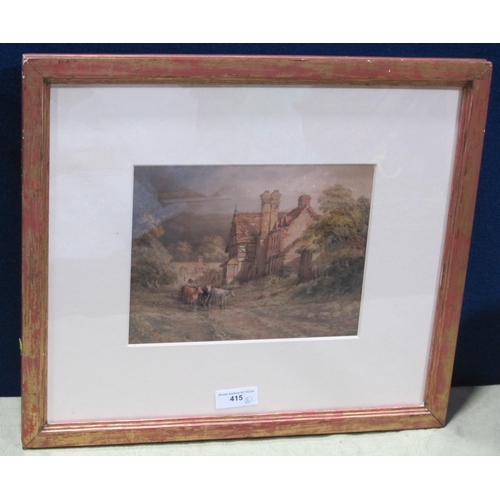 415 - EDWARD SMITH. Hartlebury, Worcestershire, signed, watercolour, 7 1/2 x 9 3/4 in; together with a wat... 