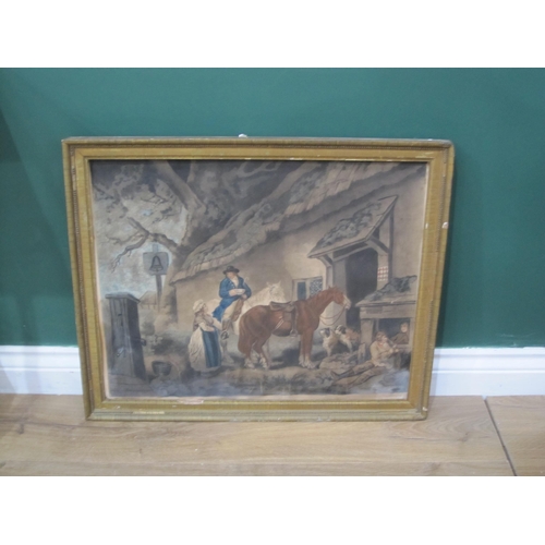 420 - AFTER LIONEL EDWARDS. 'Winter-Feed', colour reproduction, 11 x 22 1/2 in; and an engraving (unglazed... 