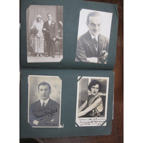 424 - An Album of postcards and photocards, some  depicting Musicians and Actors from the 1920's including... 