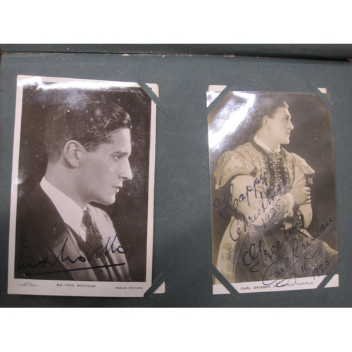 424 - An Album of postcards and photocards, some  depicting Musicians and Actors from the 1920's including... 