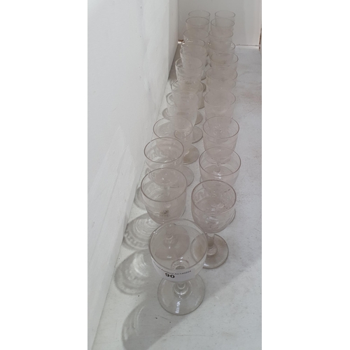 90 - A quantity of assorted engraved Drinking Glasses. (R5).