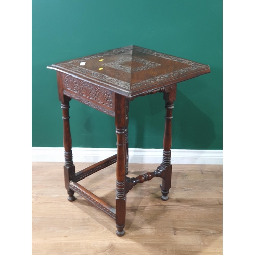 12 - A Victorian oak dropleaf Corner Table, 2ft 8in High x 1ft 11in Wide. (R2).