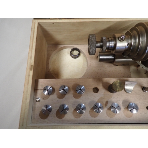 200 - A Watch Lathe by Star, Switzerland, in wooden case, lacks bench stand