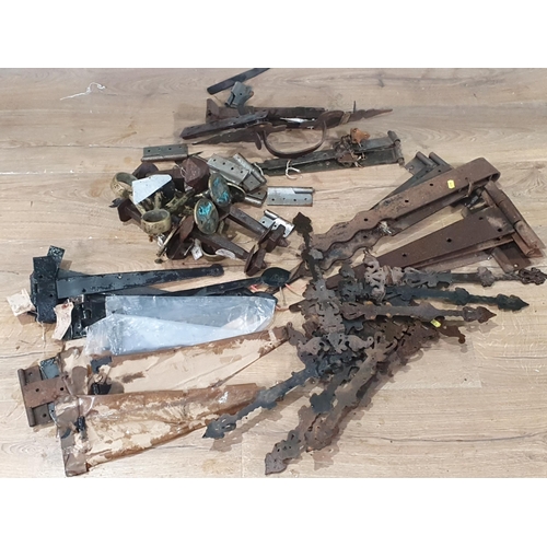 228 - A box of various Hinges and Brackets etc (R10)