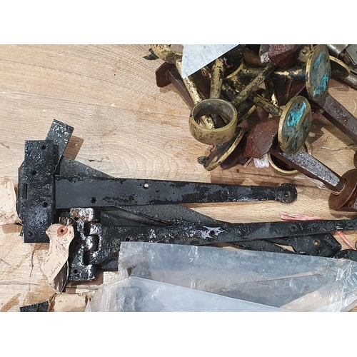 228 - A box of various Hinges and Brackets etc (R10)