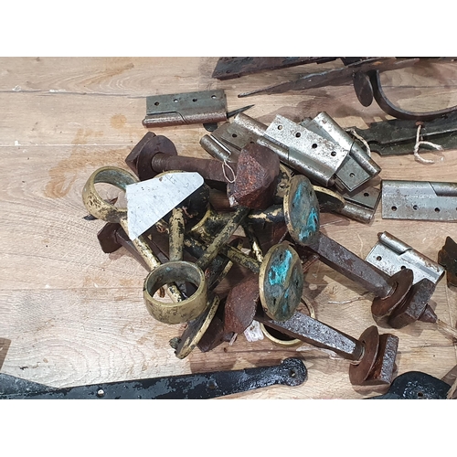 228 - A box of various Hinges and Brackets etc (R10)