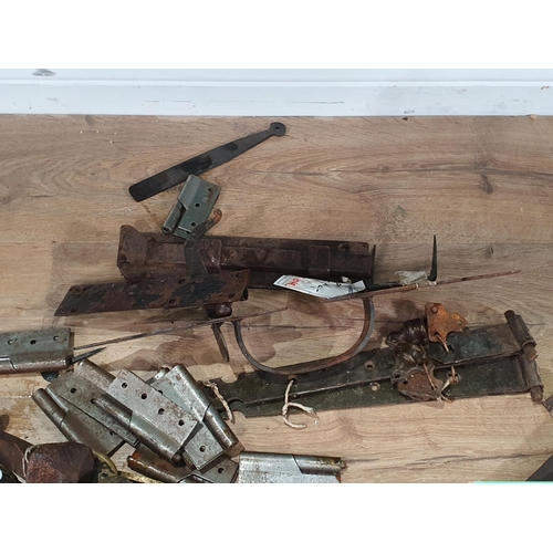 228 - A box of various Hinges and Brackets etc (R10)