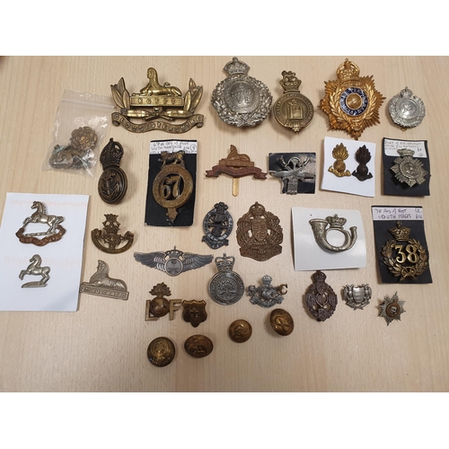 252 - A Collection of Military Badges including Numbered Regiments, Gurkha, etc