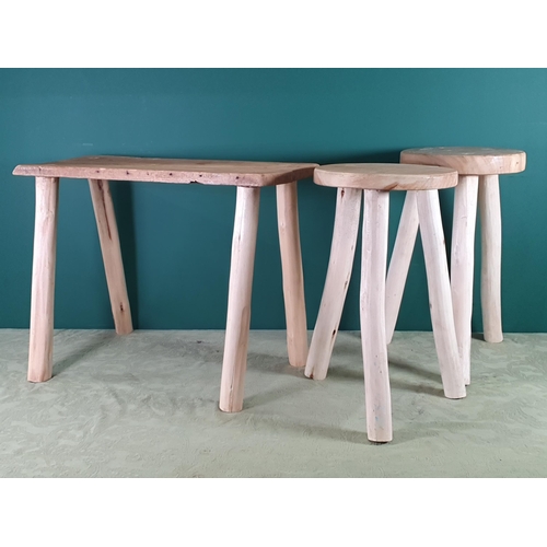 275 - Three wooden Stools (R10)