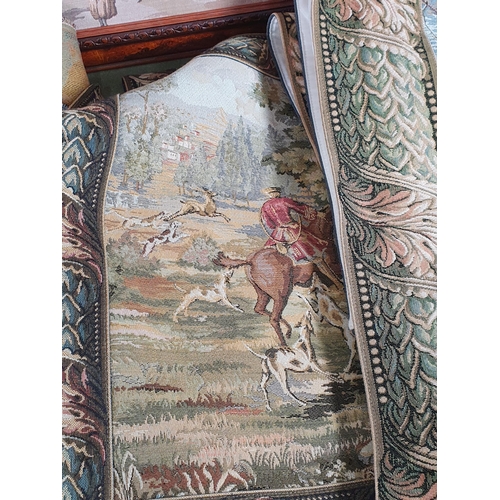 282 - A framed embroidered Continental scene and a quantity  of embroidered Panels (R10)