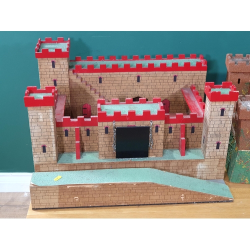 46 - Two painted scratch built Model Castles. (R3).