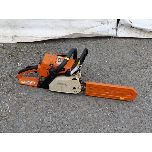 510 - A Stihl 021C petrol Chainsaw and Florabest Chain Sharpener