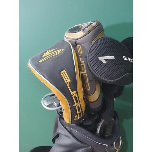 529 - A quantity of assorted Golf Clubs and Putters in blue Powakaddy Bag, assorted makers/brands. (R6).