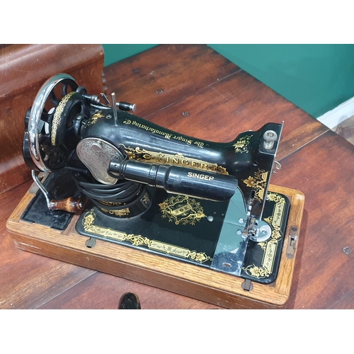 531 - Two Vintage Singer Sewing Machines and a C.S Jones Sewing Machine. (R6).