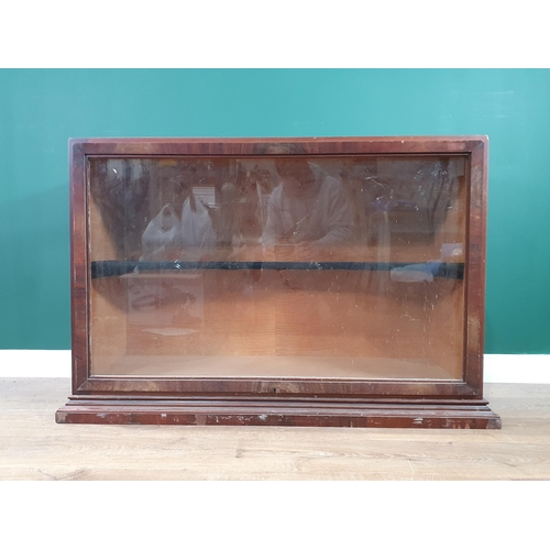 705 - A mahogany glazed Cabinet (section of a larger Cabinet, 3ft 8in W x 2ft 6in H (R10)