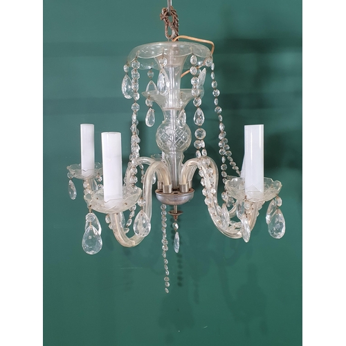 706 - Three Boxes containing a pair of Chandeliers, and two pairs of Wall Lights (R10)