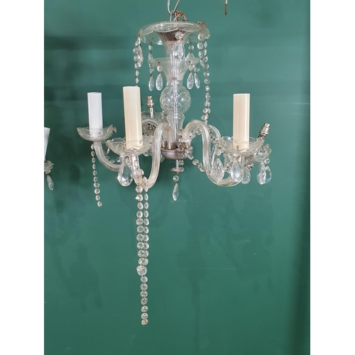 706 - Three Boxes containing a pair of Chandeliers, and two pairs of Wall Lights (R10)