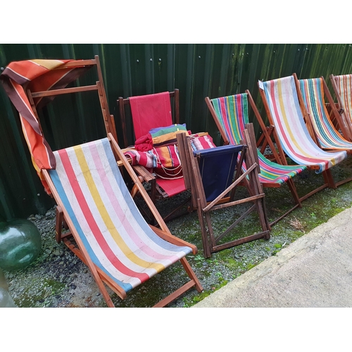 72 - A quantity of Deck Chairs, some A/F