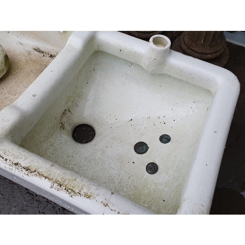 85 - A double Belfast Sink, 3ft 10in W x 2ft 1in deep and an Insulator