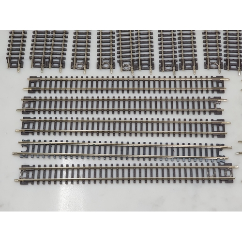 119 - A box of Peco N gauge Set Track including Straights, Curves, Points, Tidy Track Cleaner, Buffers, Ba... 