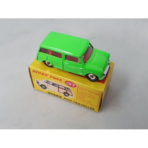 184 - A boxed Dinky Toys No.197 fluorescent green Morris Mini-Traveller, Nr M-M, box Ex