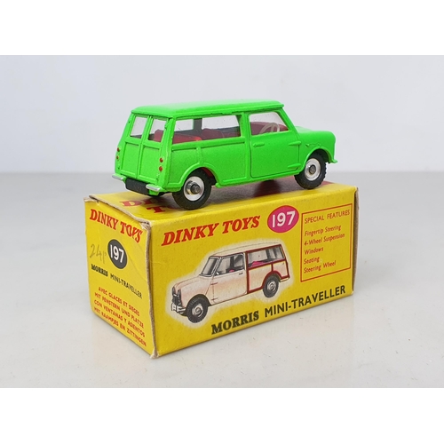 184 - A boxed Dinky Toys No.197 fluorescent green Morris Mini-Traveller, Nr M-M, box Ex