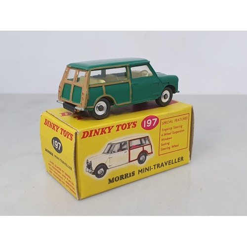 190 - A boxed Dinky Toys No.197 dark green Morris Min-Traveller, Nr M-M, box superb