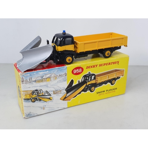 195 - A boxed Dinky Supertoys No.958 Snow Plough with silver blade, Nr M-M, box Ex