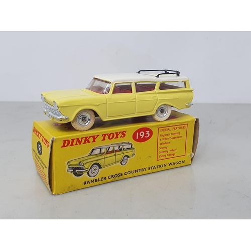 208 - A boxed Dinky Toys No.193 yellow Nash Rambler Cross Country Station Wagon, Nr M-M, box Ex plus