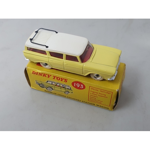 208 - A boxed Dinky Toys No.193 yellow Nash Rambler Cross Country Station Wagon, Nr M-M, box Ex plus