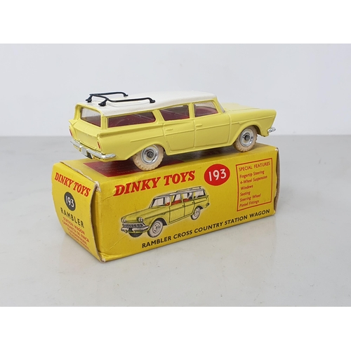 208 - A boxed Dinky Toys No.193 yellow Nash Rambler Cross Country Station Wagon, Nr M-M, box Ex plus