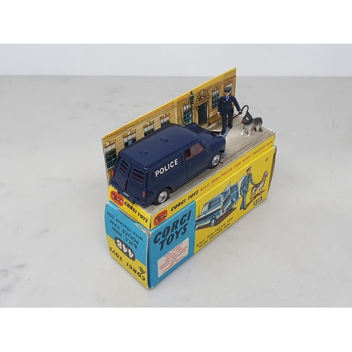 213 - A boxed Corgi Toys No.448 B.M.C. Mini Police Van with Police Tracker Dog, Nr M-M, box Ex plus