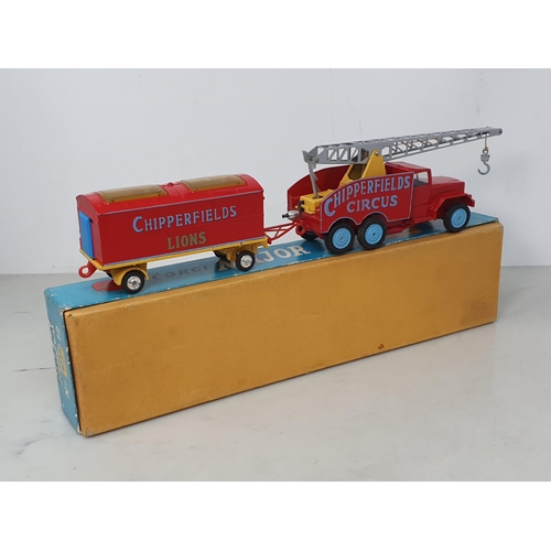 224 - A boxed Corgi Toys Gift Set No.12 Chipperfield's Circus Crane Truck and Cage, Nr M-M, box Ex plus wi... 