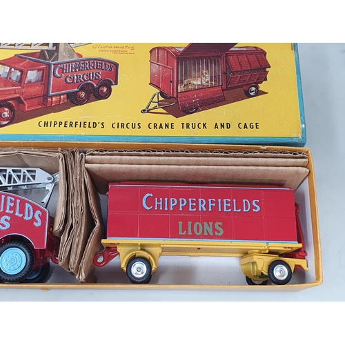 224 - A boxed Corgi Toys Gift Set No.12 Chipperfield's Circus Crane Truck and Cage, Nr M-M, box Ex plus wi... 