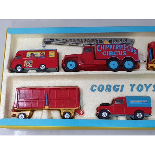 225 - A boxed Corgi Toys Gift Set No.23 Chipperfield's Circus Set, Nr M-M, box Ex plus