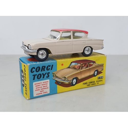 227 - A boxed Corgi Toys No.234 Ford Consul Classic, Nr M-M, box Ex plus