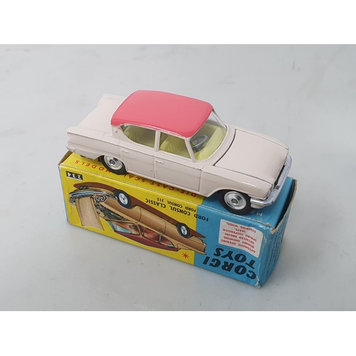 227 - A boxed Corgi Toys No.234 Ford Consul Classic, Nr M-M, box Ex plus