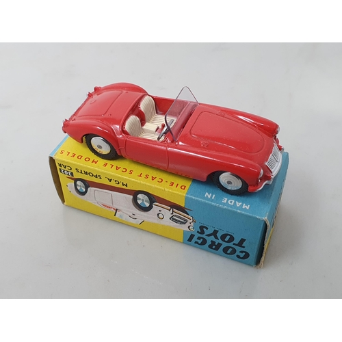 229 - A boxed Corgi Toys No.302 red M.G.A. Sports Car, Nr M-M, box Ex plus