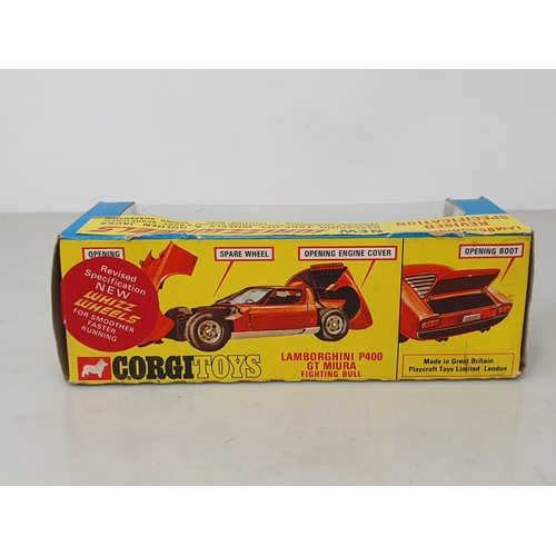 232 - A boxed Corgi Toys No.342 Lamborghini P400 GT, Nr M-M, box Ex