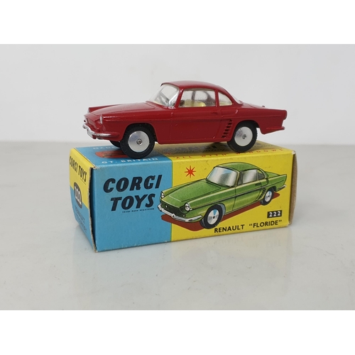 233 - A boxed Corgi Toys No.222 red Renault Floride, Nr M-M, box superb with Catalogue