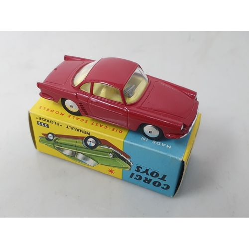 233 - A boxed Corgi Toys No.222 red Renault Floride, Nr M-M, box superb with Catalogue