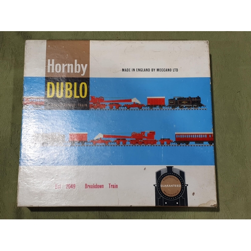 3 - A boxed Hornby Dublo 2049 Breakdown Train Set, unused in mint condition. Contents in mint condition ... 