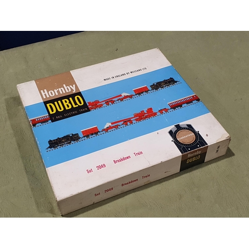 3 - A boxed Hornby Dublo 2049 Breakdown Train Set, unused in mint condition. Contents in mint condition ... 