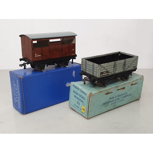 348 - Twenty one boxed Hornby Dublo 2-rail Wagons including 4300 Blue Spot Fish Van, 4305 W.R. Passenger F... 