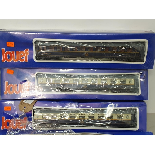 352 - Five boxed Jouef HO scale CIWL Pullman Coaches