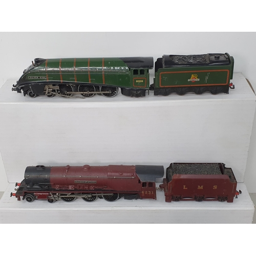 356 - Four unboxed Hornby Dublo 3-rail Locomotives including gloss 'Duchess of Montrose', matt 'Duchess of... 