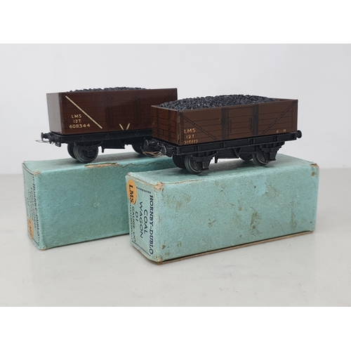 37 - A boxed Hornby Dublo pre-war D1 LMS Coal Wagon and D1 High-sided Coal Wagon, Nr M-M. No fatigue to c... 