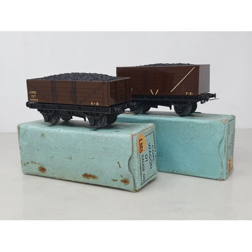 37 - A boxed Hornby Dublo pre-war D1 LMS Coal Wagon and D1 High-sided Coal Wagon, Nr M-M. No fatigue to c... 